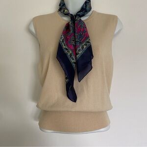 The Limited Tan Tank Top with Ribbed Waistband